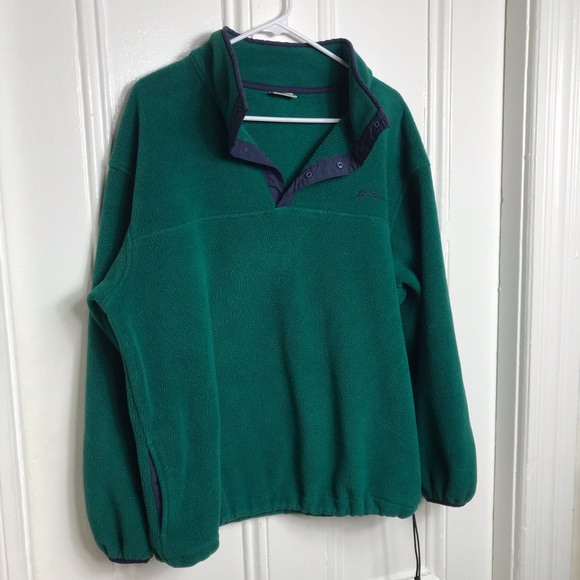Vintage Ll Bean Green Fleece 